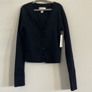 1901 Girls Black Cardigan Size Small (7/8))